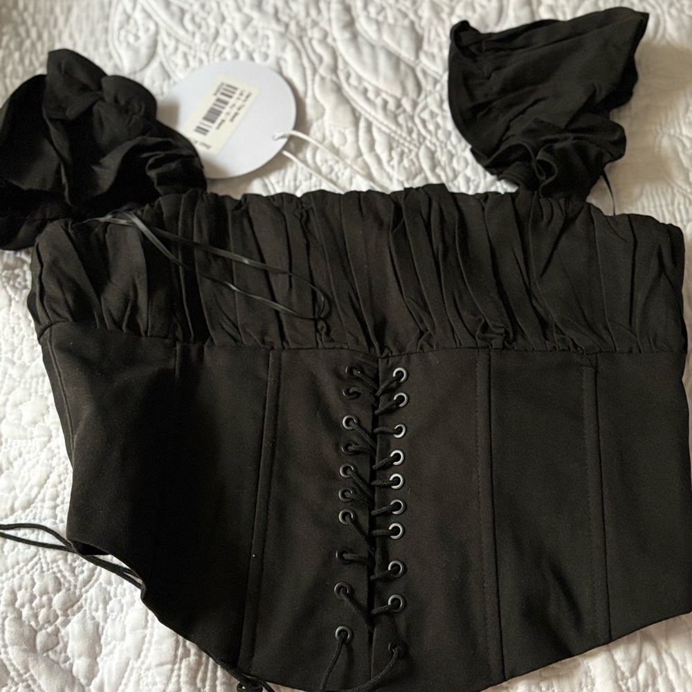 Princess Polly Black Corset Top